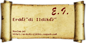 Erdődi Ildikó névjegykártya